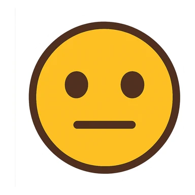 yellow normal emoji with neutral expression sticker