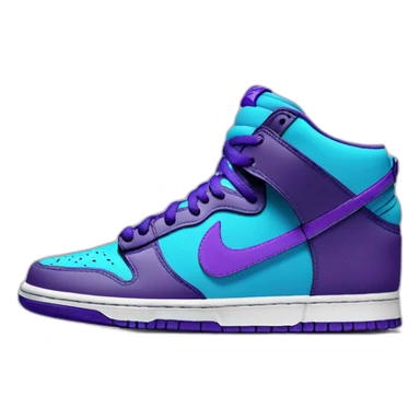nike dunk sb blue and purple sticker