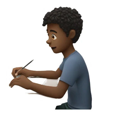 boy editing video sticker