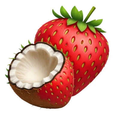 strawberry and coconut sticker