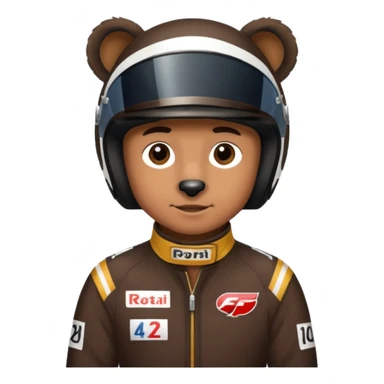 f1 driver black bear sticker