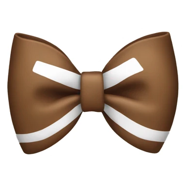 Brown and white bow sticker