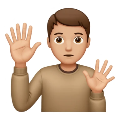 Make someone shrugging make it a guy and on the left hand put a 6 there and 7 on the other  sticker