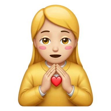 Emoji that is crying with praying hands and Heart eyes sticker