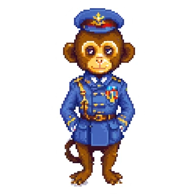 A monkey wearing a Krasnoye & Beloye uniform sticker