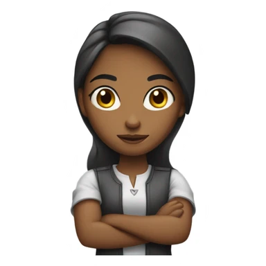 girl with arms crossed  sticker