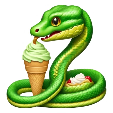 dondurma yiyen yılan sticker