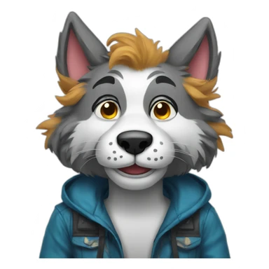 man in a FURSUIT sticker