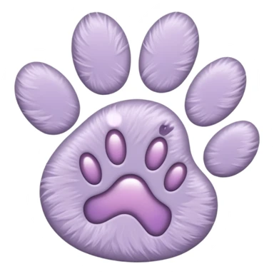 a very light pale pastel purple pawprint sticker