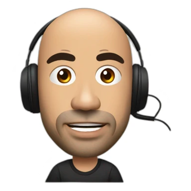 Joe Rogan podcast with a microphone sticker