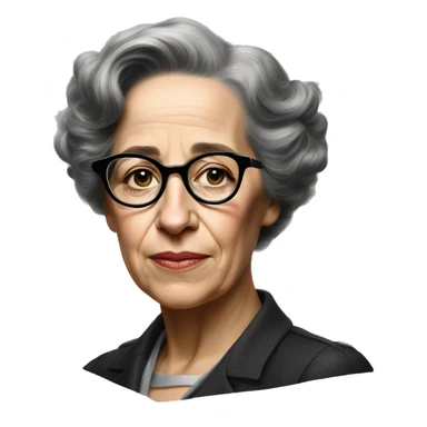 portrait of hannah arendt, young sticker