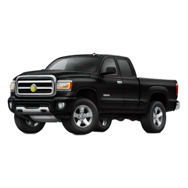Black lifted truck on wides sticker