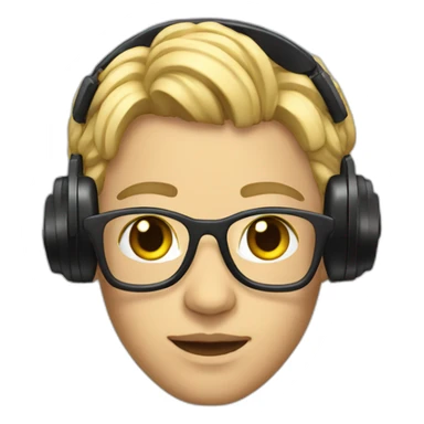 pop star with head set sticker