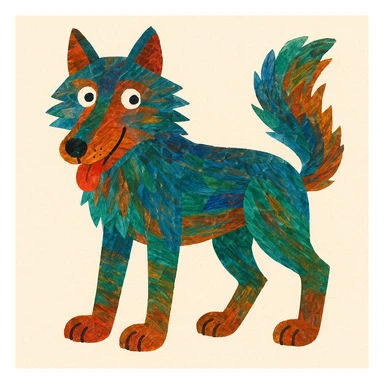 Eric carle wolf sticker