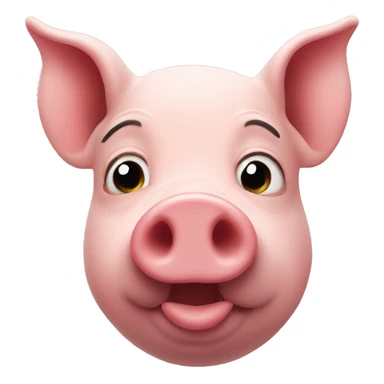 Pig with love eyes sticker