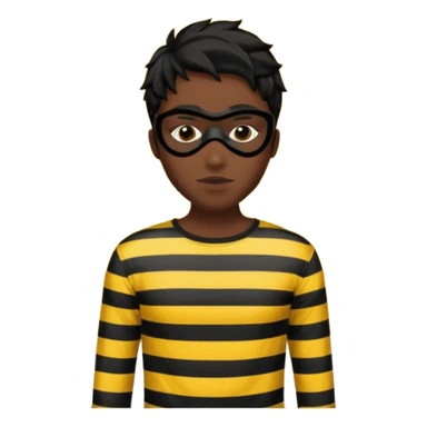 A Robber that just robes a baño that has yellow and black stripes sticker