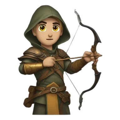 Dungeons and Dragons archer sticker