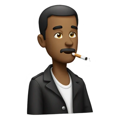 man smoking a cigarette  sticker