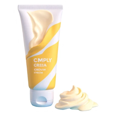 empty crumpled hand cream tube, pastel colors, very squished and wrinkled, cap on, no face or character, just the tube sticker