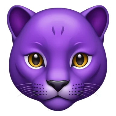 Purple Panther face turned to the slight right sticker
