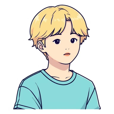 Blonde Jimin BTS  sticker