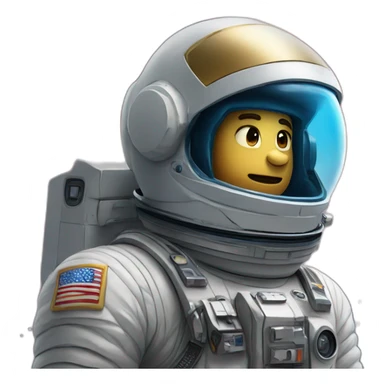 the head of a astronaute with a galaxy in his helmet sticker