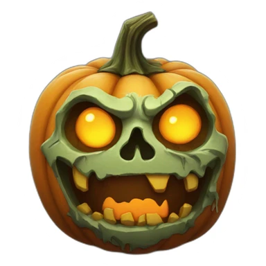 zombie pumpkin sticker