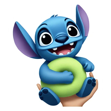 A stitch holding a Lilo plushy sticker