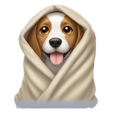 dog in a blanket  sticker