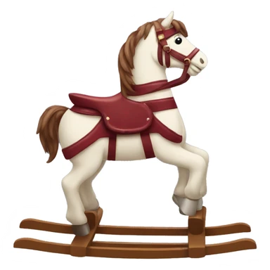 burgundy rocking horse sticker
