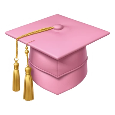light pink graduation hat sticker