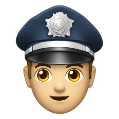 Policier avec matraque sticker