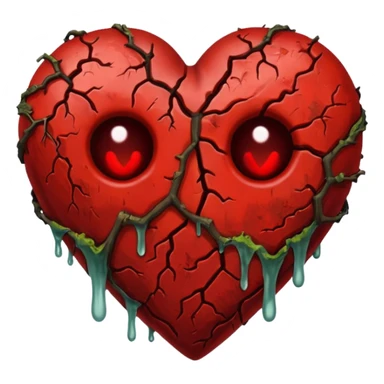 A rotten heart sticker