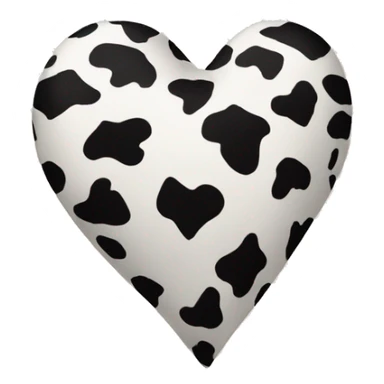 Cow print heart sticker