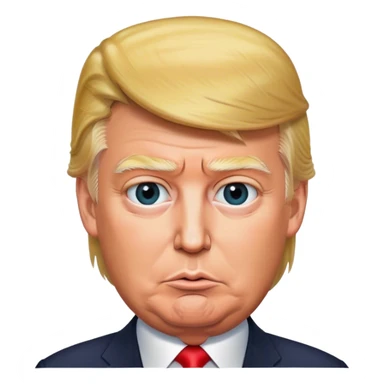 The photorealistic Donald Trump sticker