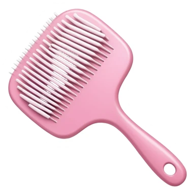light pink hairbrush apple emoji style sticker