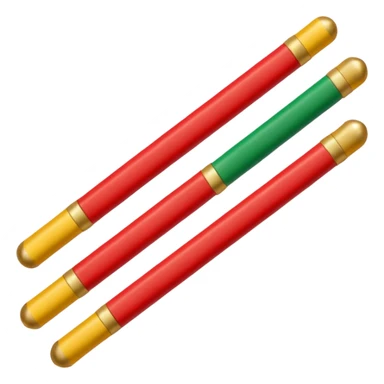 really short heavy sticks with bisel endings christmas color sticker
