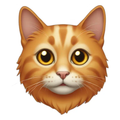 cat orange sit sticker
