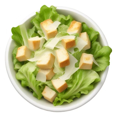White bowl of Caesar salad  sticker