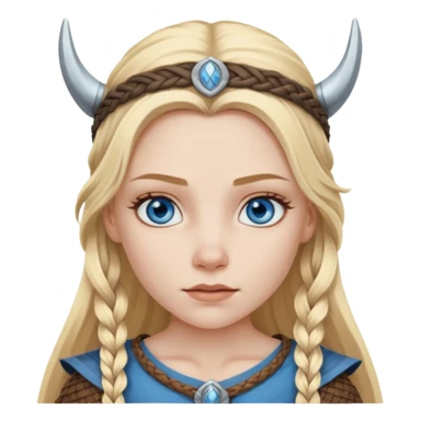 Viking female slave with blue eyes  sticker