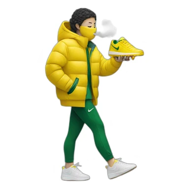 Nike smoker with lacoste yellow puffer sticker