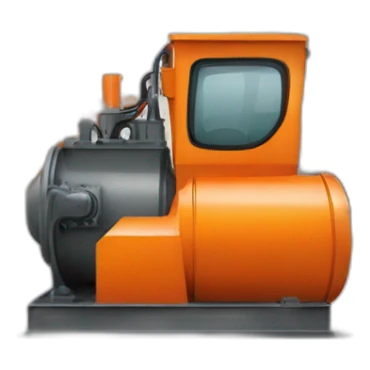 orange pump industrial sticker