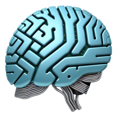 3D circuit board brain sticker