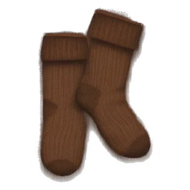 Brown ribbed socks sticker