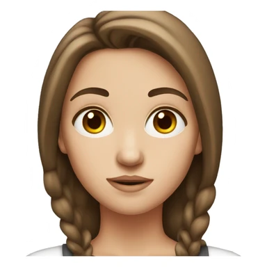 White girl with brown hair giving side eye  sticker