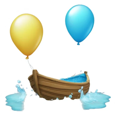 Palloncino pieno d'acqua che scopia sticker