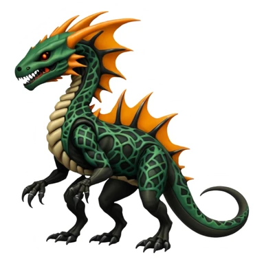  Venom-Protogen-Marowak-Salandit-Xenomorph-hybrid-fantasy-creature (full body) with patterns sticker