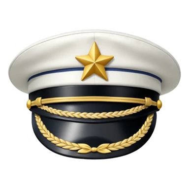 captain hat closeup alone low detail sticker