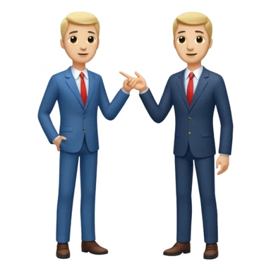 tall, lean, business men talking sticker