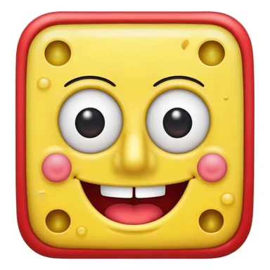 I want SpongeBob in red only  sticker